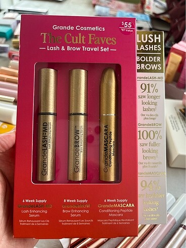 Grande lash, brow, mascara set