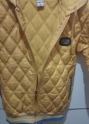 Sarı Kapüşonlu Erkek Çocuk Mont - Görsel 2