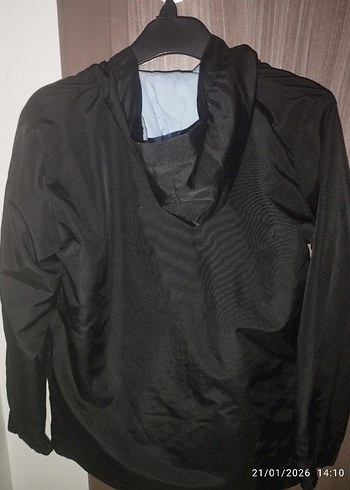 Erkek Çocuk Siyah Fermuarlı Street Wear Ceket - Görsel 2