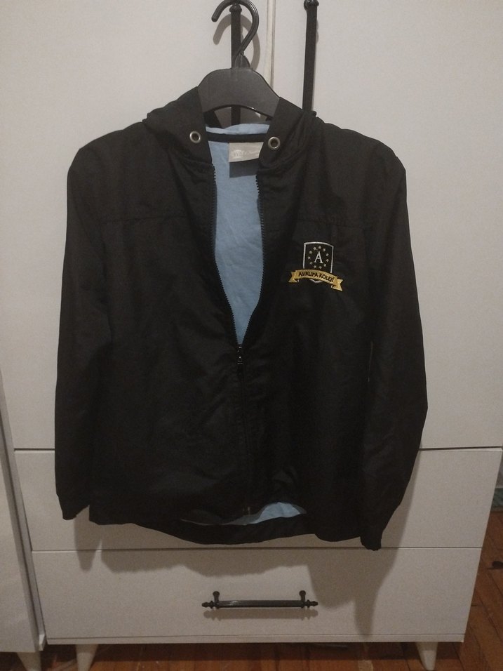 Erkek Çocuk Siyah Fermuarlı Street Wear Ceket - Görsel 3