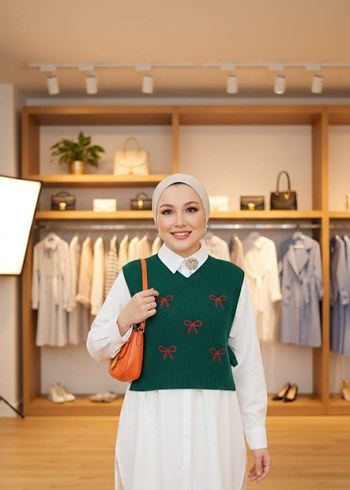 "Yeni sezon yandan bağcıklı örgü triko süveter"sadece  - Görsel 3