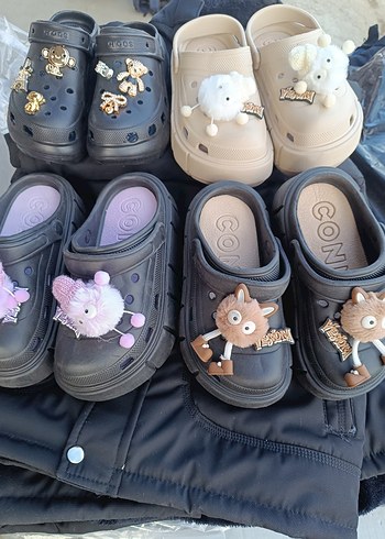 Nakışlı Pembe Kürklü Platform Terlik - Görsel 6