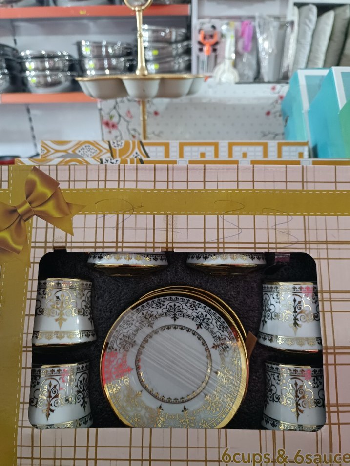 Altın Renkli 6'lı Kahve Fincanı Seti - Görsel 4