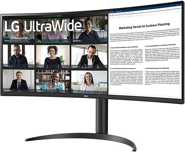 Lg SIFIR LG 34WR55QC-B WQHD Kavisli Curved Type C Monitör 3440x1440