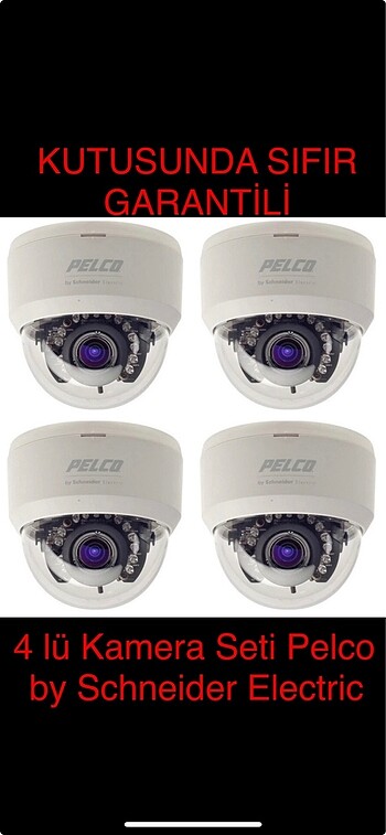 AÇILMAMIŞ SIFIR Pelco (Schneider) FD2 Dome Güvenlik Kamerası 4lü