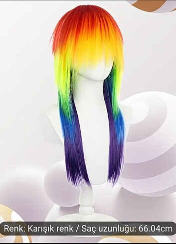 Rainbow dash peruk rengarenk