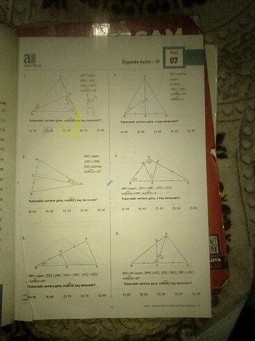 Beden Renk Geometri soru bankası