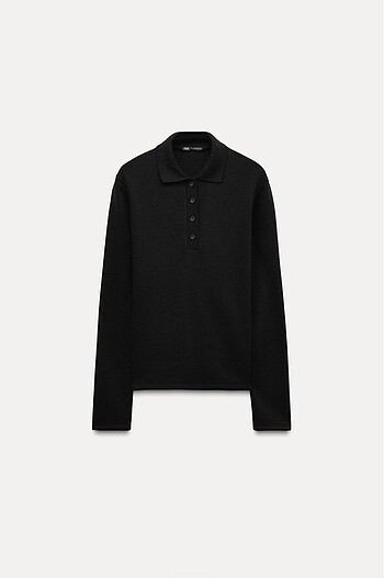 Zara polo yaka kazak tişört t-shirt viral yeni sezon