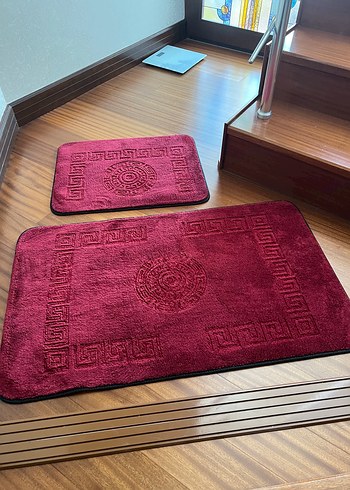Bordo Nakışlı Klozet Takımı