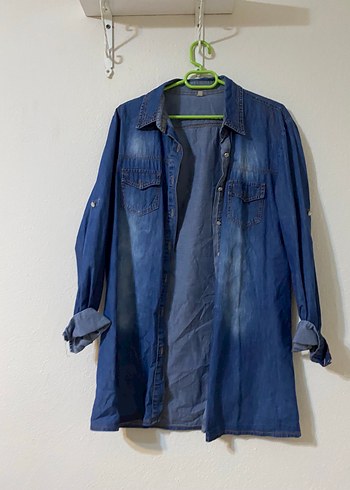 Trendyol & Milla Mavi Düğmeli Denim Kadın Gömlek