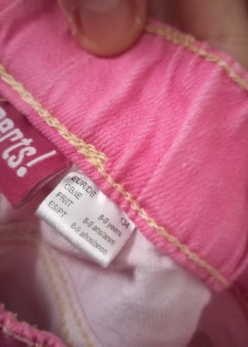 8 Yaş Beden Kız Çocuk Pembe Yıldız Desenli pantolon