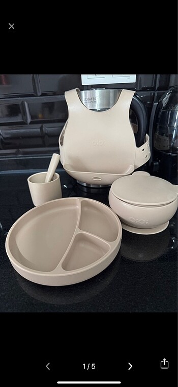 OiOi Blw Beslenme 5'li Set Bubble Beige