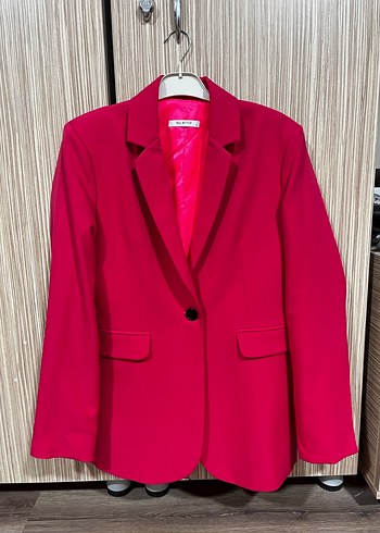 Düğmeli Pembe Kadın Blazer Ceket - Görsel 6