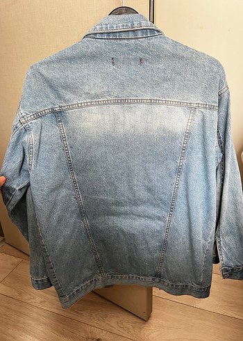 Düğmeli Mavi Kadın Denim Ceket - Görsel 7