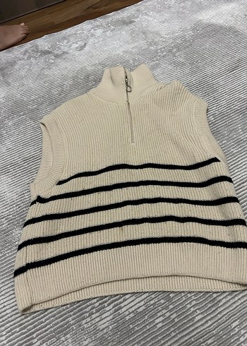 Fermuarlı Yarım Balıkçı Yaka Triko Süveter