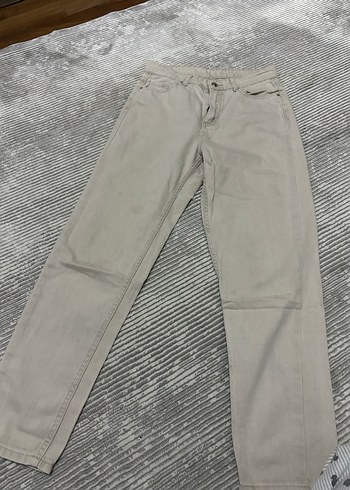 Bej Regular Fit Midi Kot Pantolon