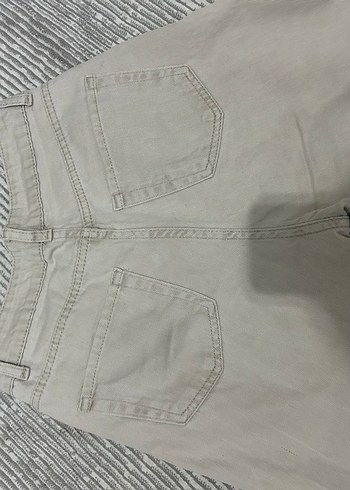 Diğer Bej Regular Fit Midi Kot Pantolon