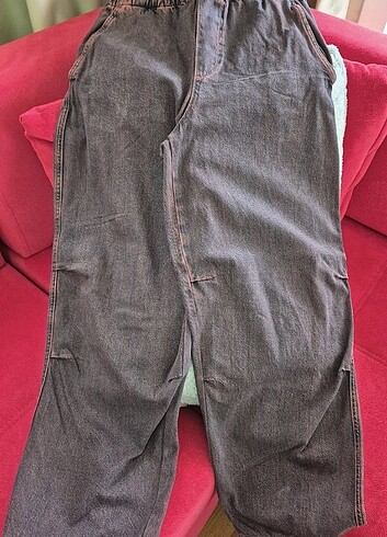 Zara Bordo Bol Kesim Pantolon.