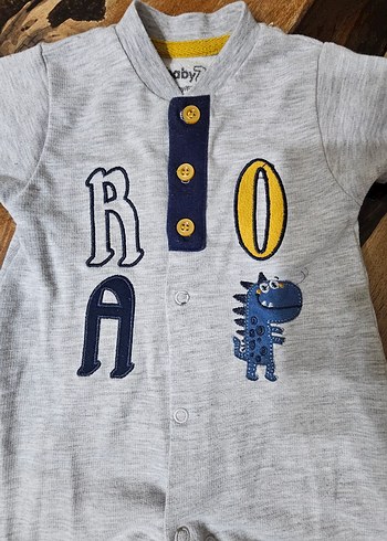 Uzun Kollu Gri Erkek Bebek Tulum - Görsel 2