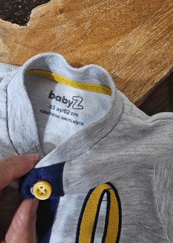 Uzun Kollu Gri Erkek Bebek Tulum - Görsel 3