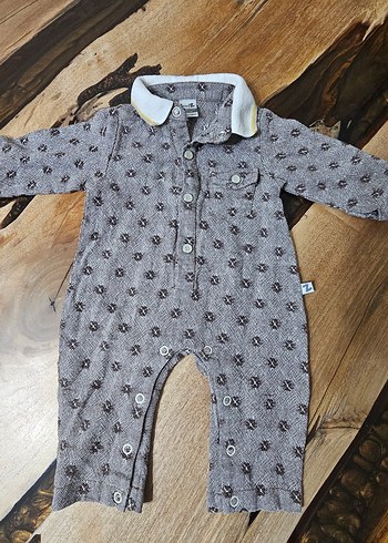 Düğmeli Uzun Kollu Erkek Bebek Tulum - Görsel 4