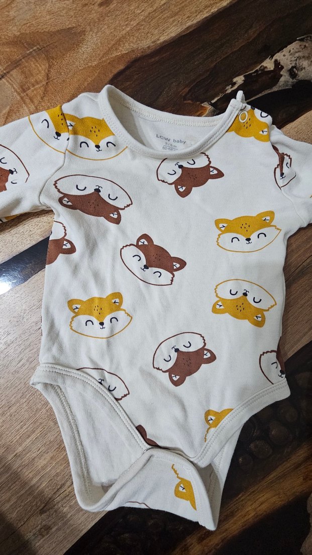 Uzun Kollu Sarı ve Beyaz Bebek Body - Görsel 5