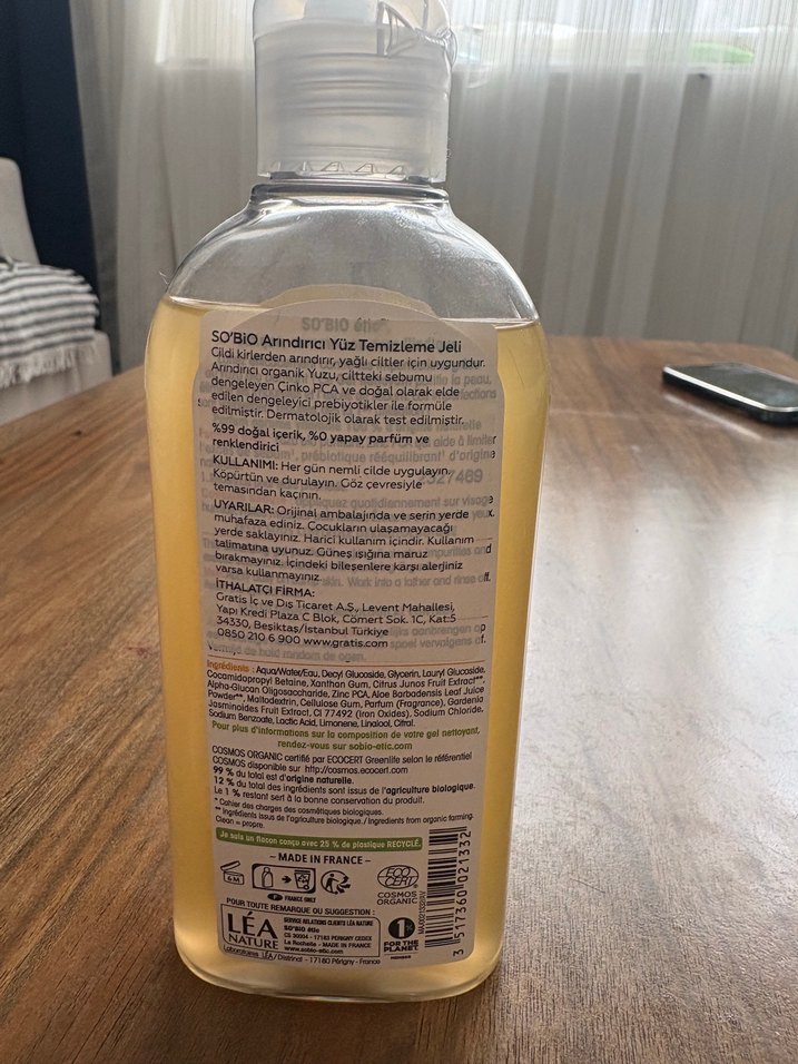 SO'BiO arındırıcı yüz temizleme jeli - Görsel 2
