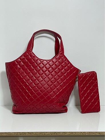  Beden kırmızı Renk YSL ICARE MAXI SHOPPING BAG