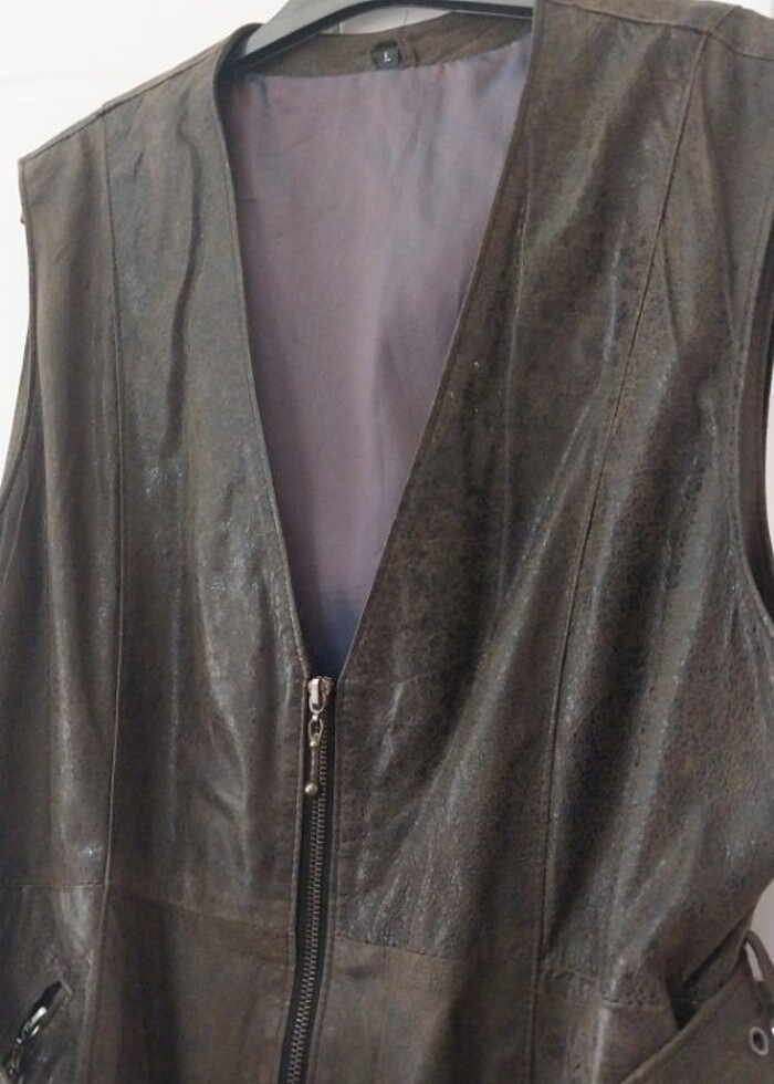 Suni deri yelek  - Görsel 2