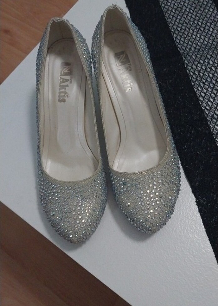 Taşlı abiye ayakkabı  - Görsel 2