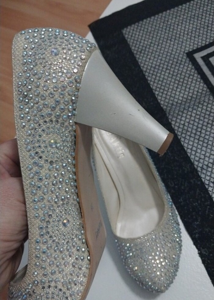 Taşlı abiye ayakkabı  - Görsel 3