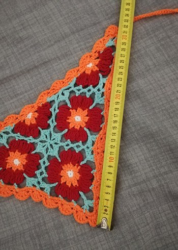 Beden çeşitli Renk Renkli Etnik Desenli Örgü Bohem Kadın Bandana