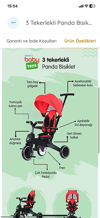 Baby Toys Üç tekerlekli bisiklet