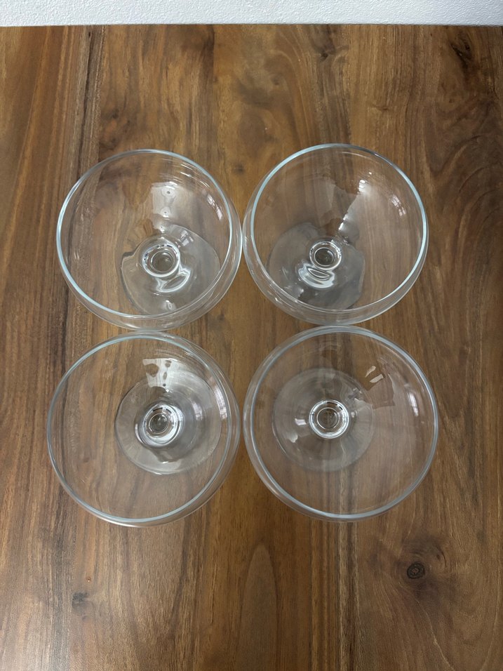 Kısa Ayaklı Cam Kaseler 4'lü Set - Görsel 2