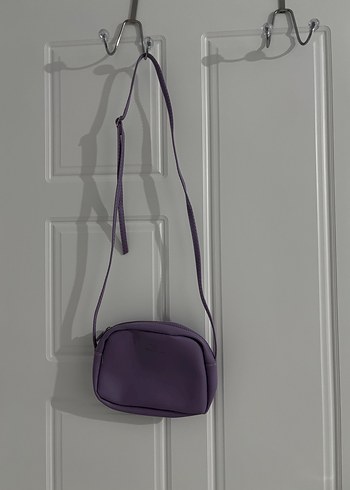 Mor Deri Kadın Çapraz Çanta - Görsel 2