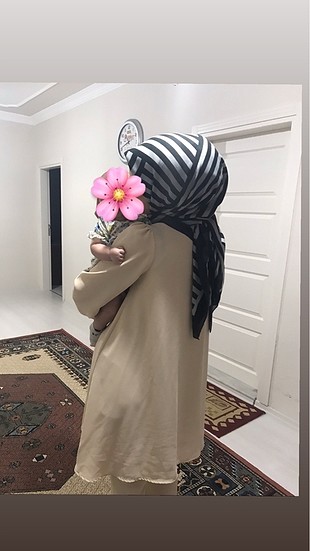 Siyah gri desenli şal eşarp