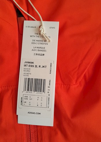 Adidas Terrex Turuncu Kapüşonlu Erkek Yağmurluk - Görsel 4