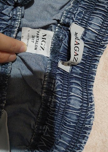Mavi Desenli Kadın Denim Pantolon - Görsel 2