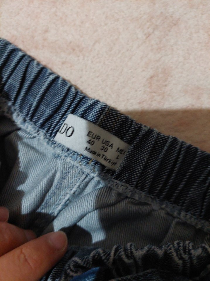 Kadın Mavi Loose Fit Midi Kot Pantolon - Görsel 2