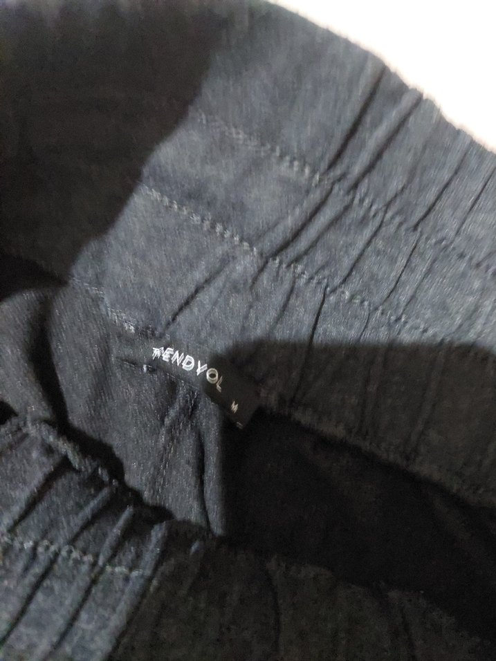 Siyah Gri  Bol Kesim Rahat Eşofman - Görsel 2