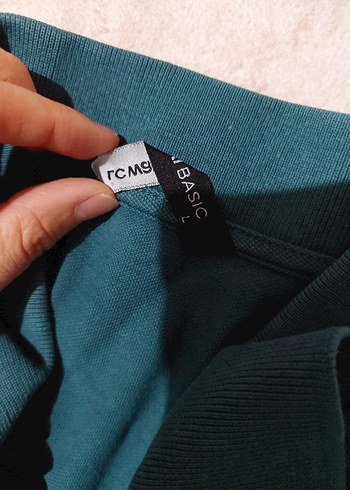 Erkek yeşil Keten Polo Tişört - Görsel 2