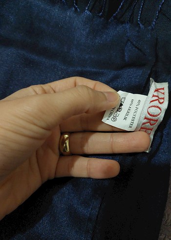 lacivert İpeksi Bohem Kadın Şal - Görsel 2