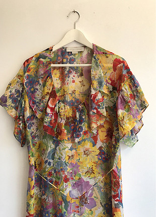 Stella McCartney Çiçek desenli transparan Elbise 