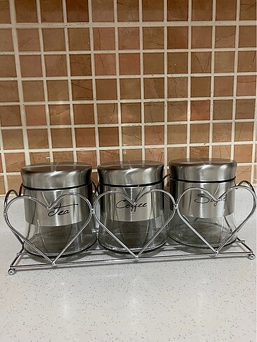 Çay şeker kahve kavanozu