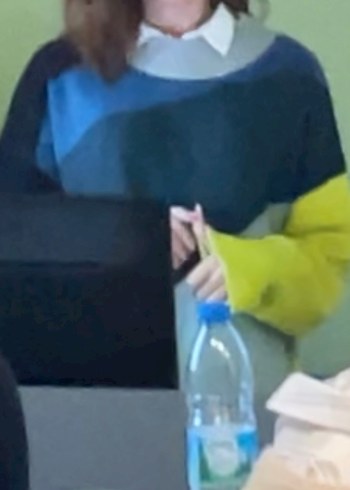 Twist Collr Block Örgü Kadın Kazak - Görsel 3