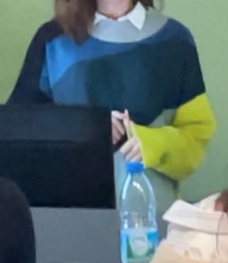 Twist Collr Block Örgü Kadın Kazak - Görsel 3