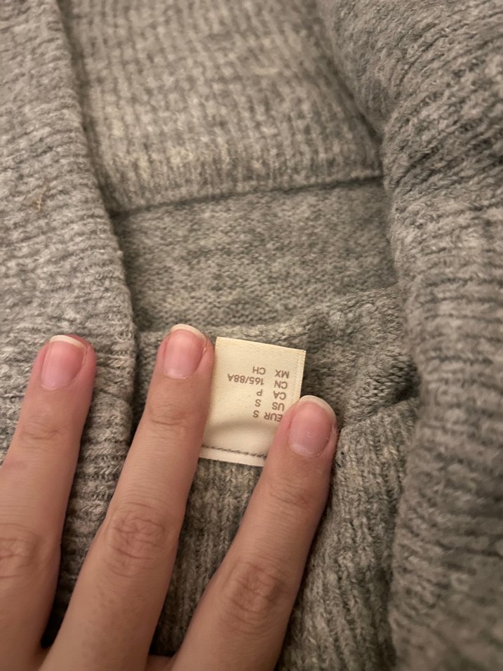 H&M Gri omuz Açık Örgü Kadın Kazak - Görsel 2