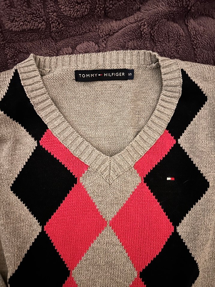 Kadın V Yaka Gri Triko Kazak - Görsel 2