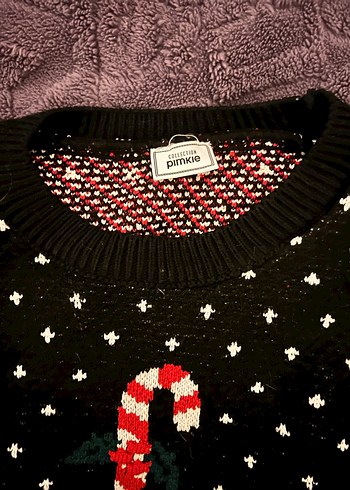 Yılbaşına uygun Nakışlı Çok Renkli Kadın Triko Kazak - Görsel 2