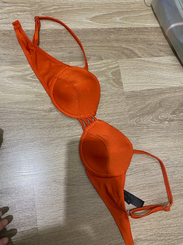 Parlak Turuncu Kadın Bikini Üstü - Görsel 3